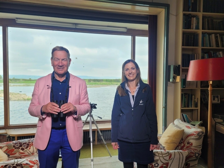 Michael Portillo and Fran Penny stood in Scott House Studio